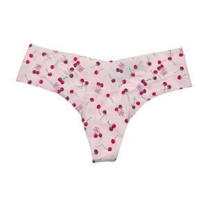 Victoria's Secret PINK No Show Seamless Thong Panty Perfume Cherries Size Medium